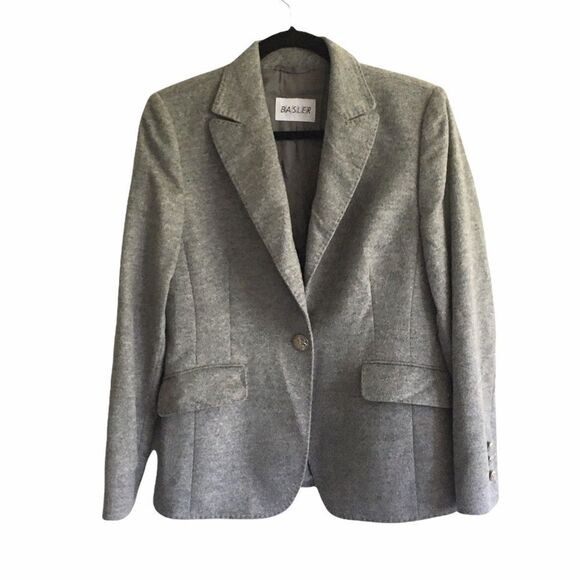 BASLER Wool Angora Blazer Grey 8 - Picture 1 of 6